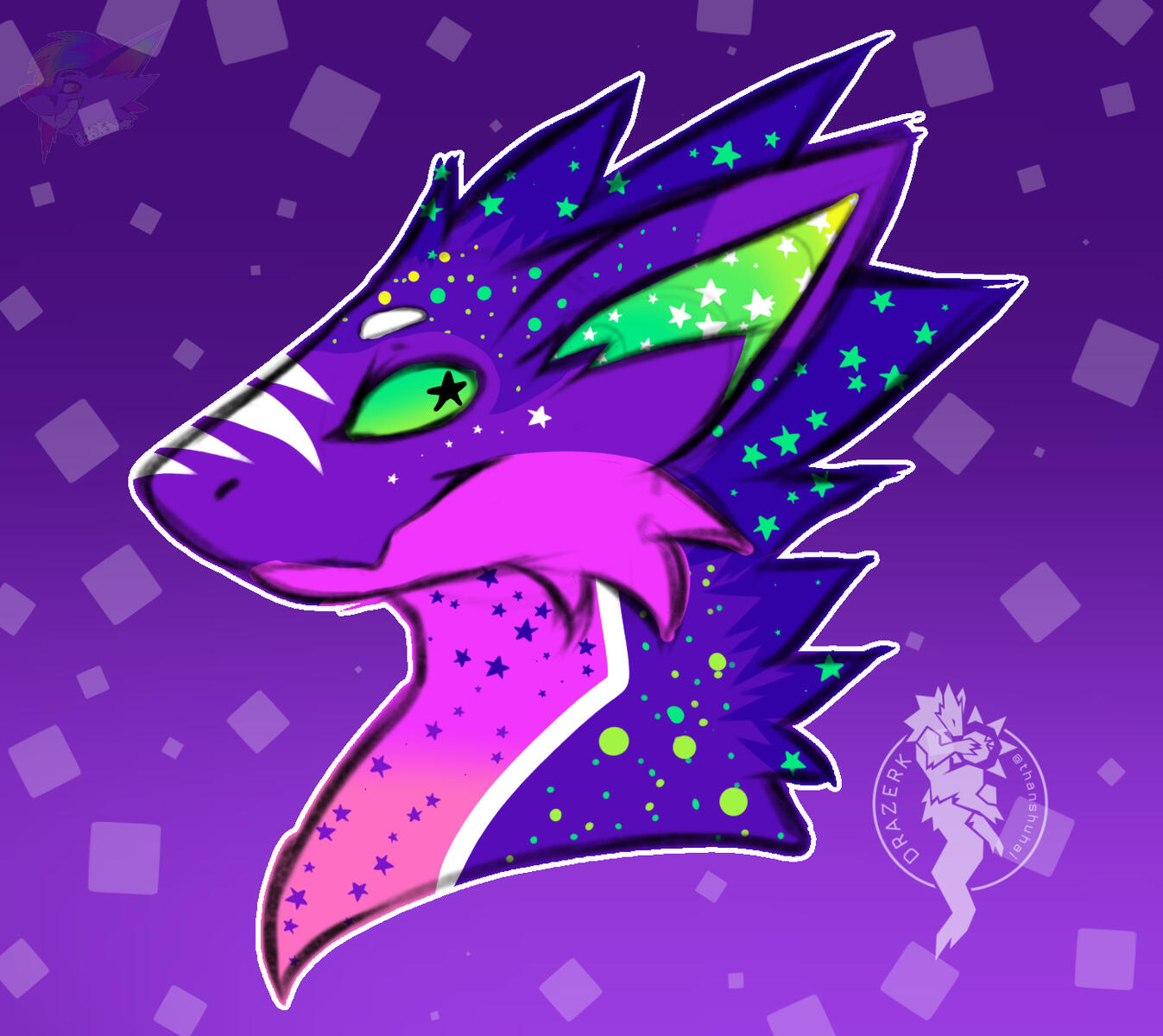 Kin Drazerk: 🌙Andromeda | Owned by 💛RadianceMutt | Drazerk Species by thanshuhai