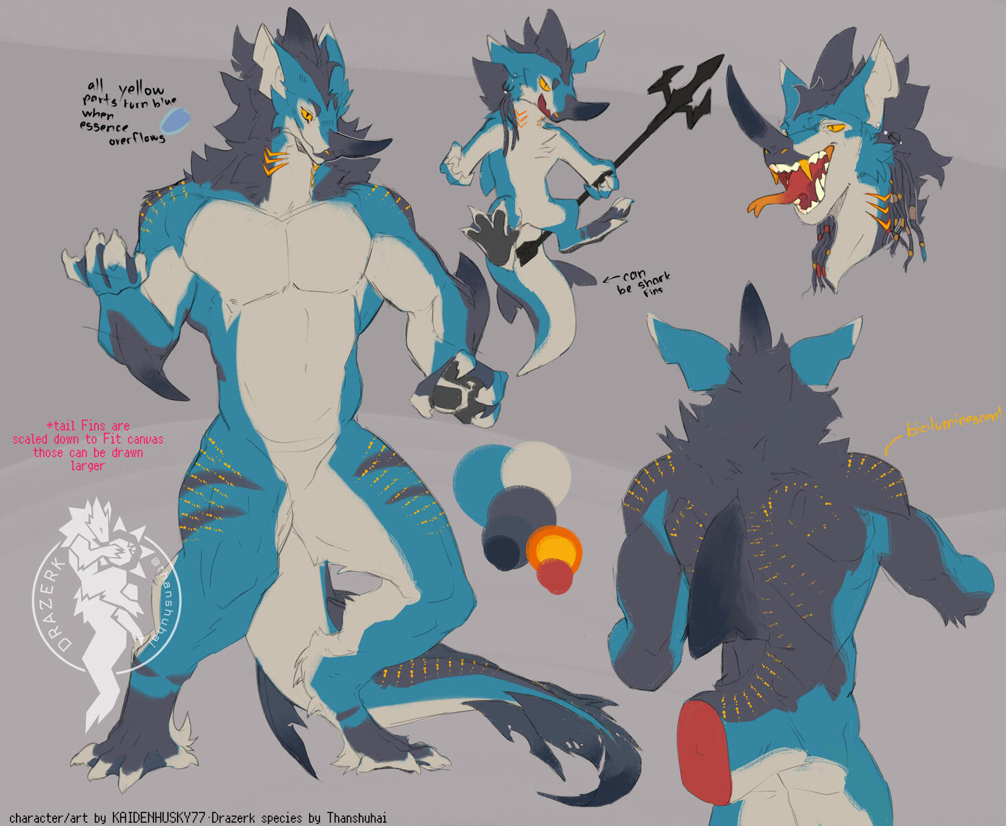 Kin Drazerk: 🌙Hanz | Owned by 💛Kaidenhusky | Drazerk Species by thanshuhai