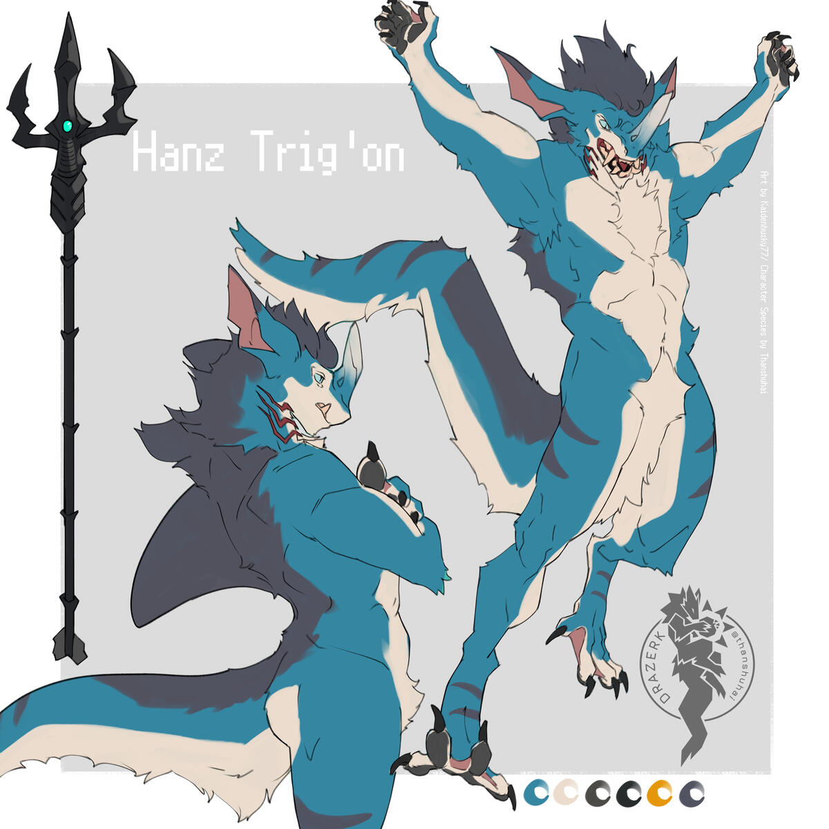 Kin Drazerk: 🌙Hanz | Owned by 💛Kaidenhusky | Drazerk Species by thanshuhai