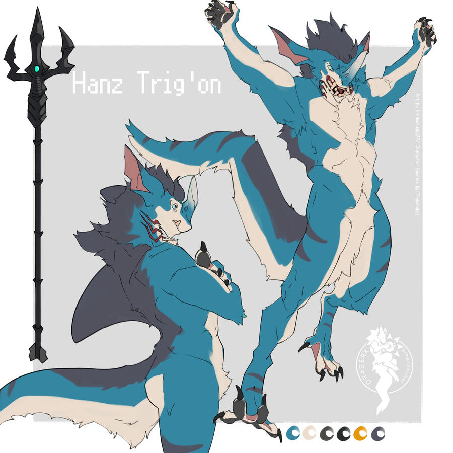 Kin Drazerk: 🌙Hanz | Owned by 💛Kaidenhusky | Drazerk Species by thanshuhai