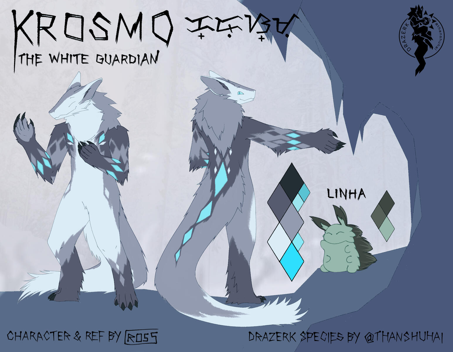 Kin Drazerk: 🌙Krosmo | Owned by 💛Cross | Drazerk Species by thanshuhai