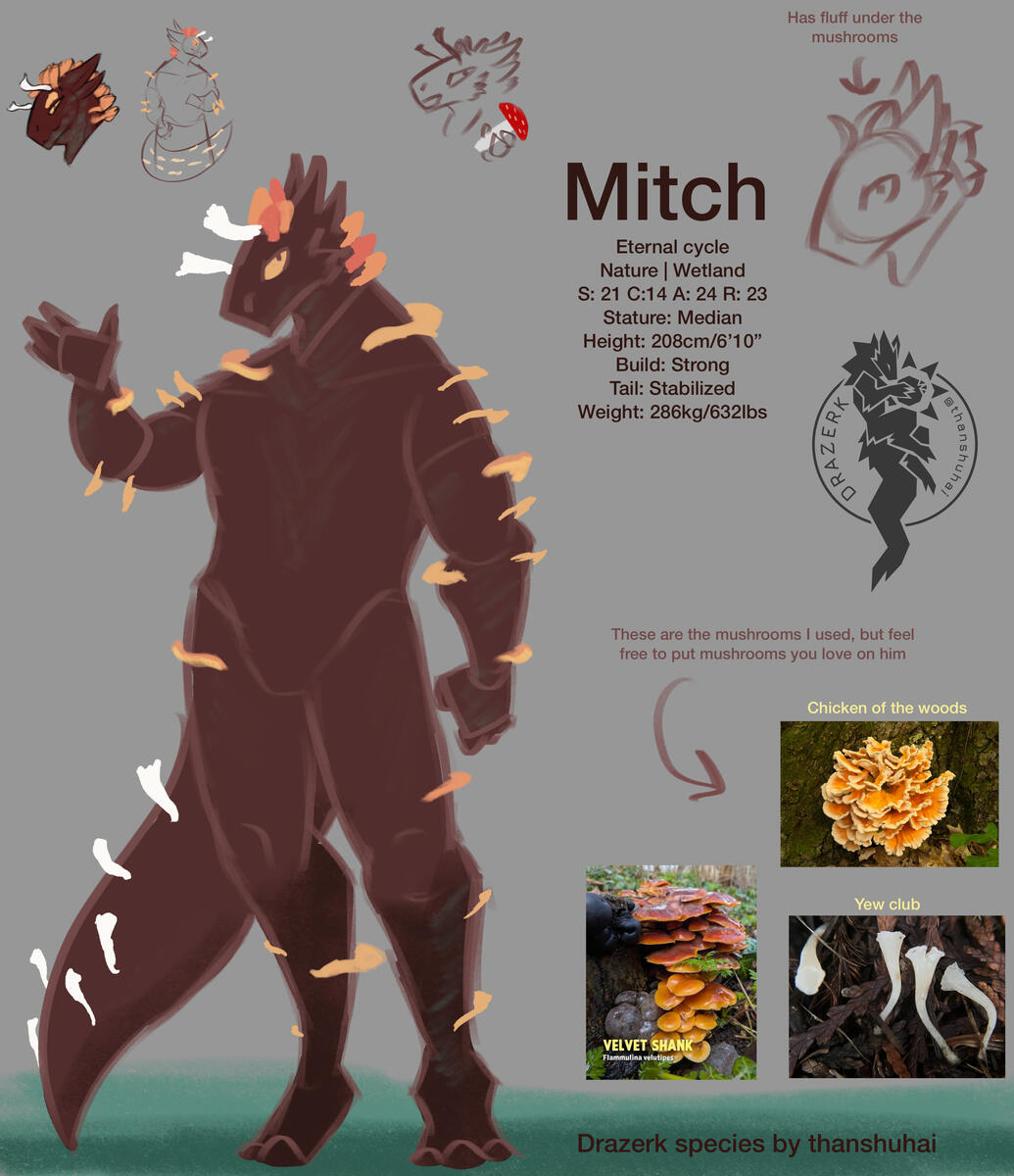 Kin Drazerk: 🌙Mitch | Owned by 💛Kyroon | Drazerk Species by thanshuhai