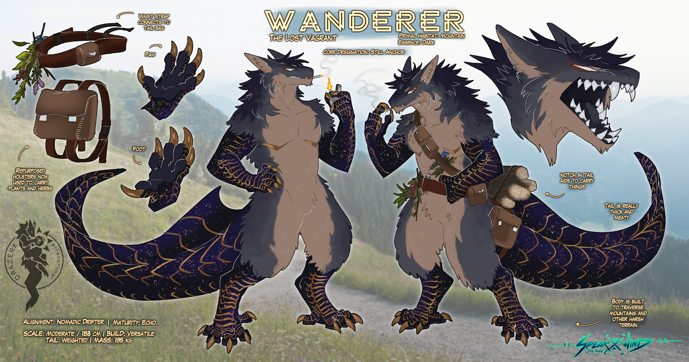 Official Vestige Drazerk: 🌕Wanderer | Owned by 💛Wander | Drazerk Species by thanshuhai