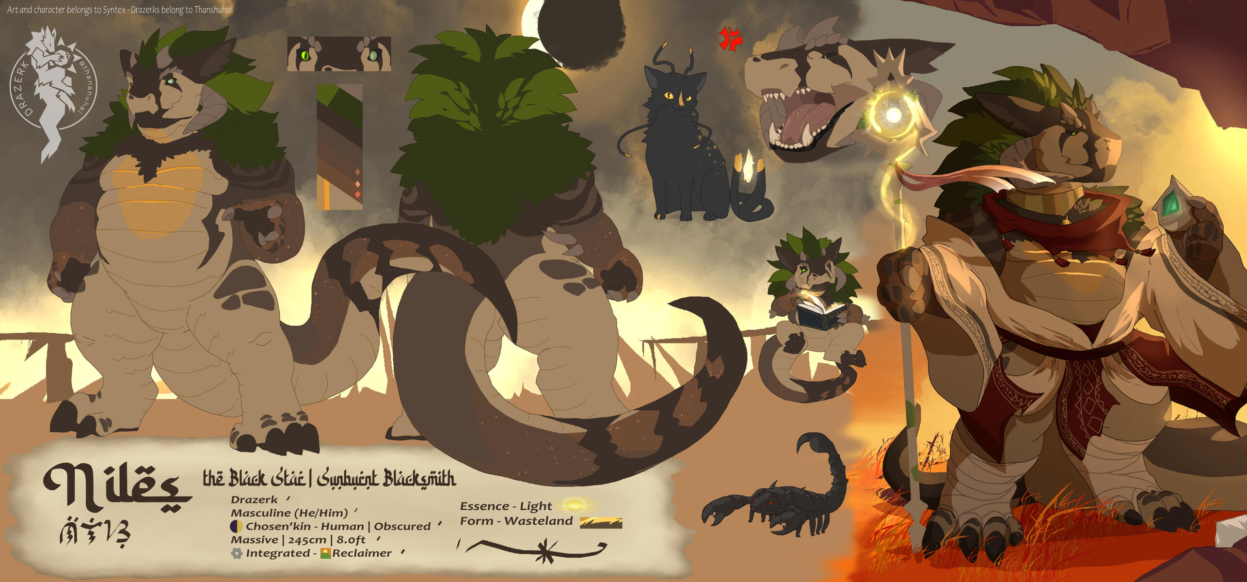 Kin Drazerk: 🌙Niles | Owned by 💛Syntex | Drazerk Species by thanshuhai
