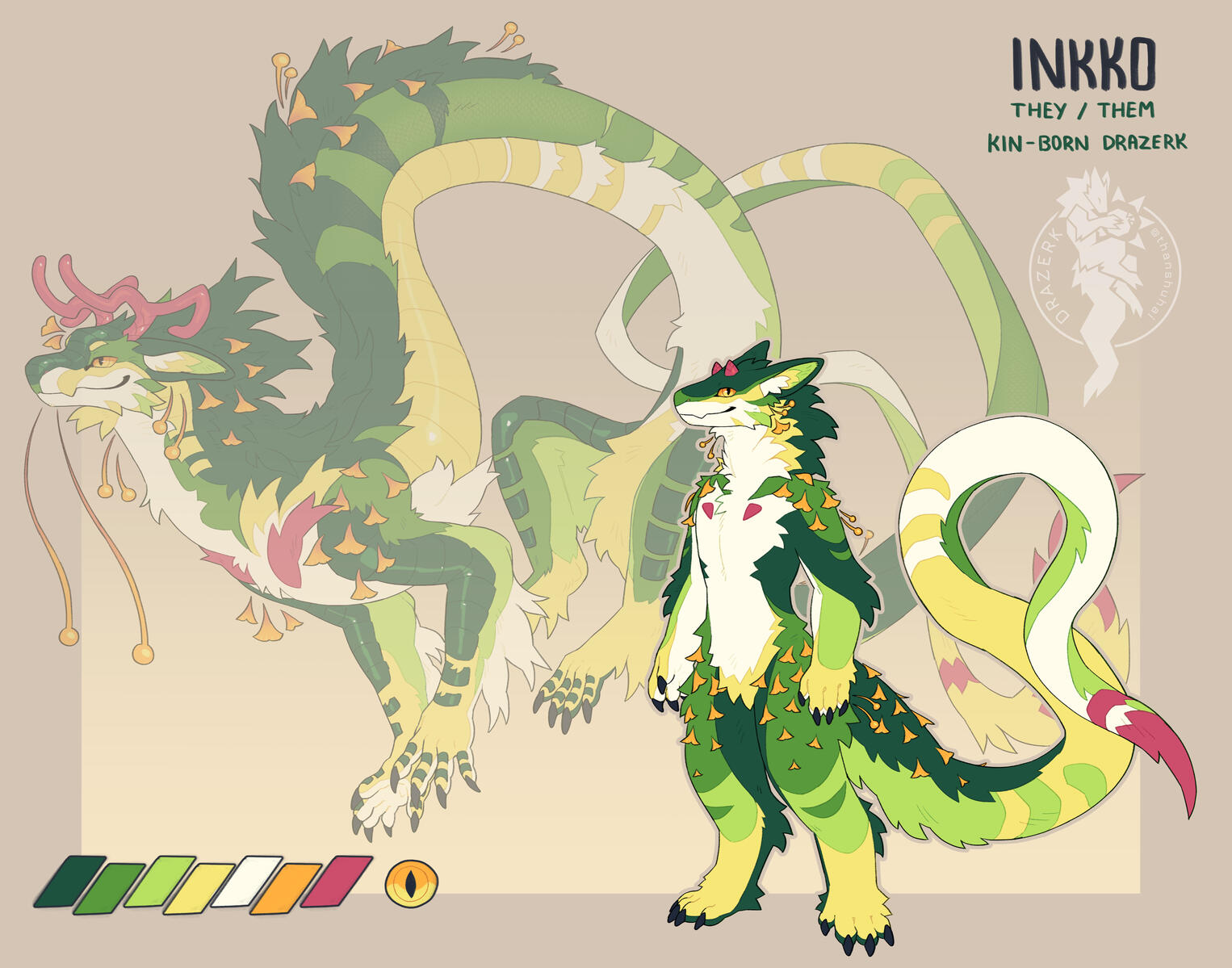 Kin Drazerk: 🌙Inkko | Owned by 🗝️Tempelina | Drazerk Species by thanshuhai