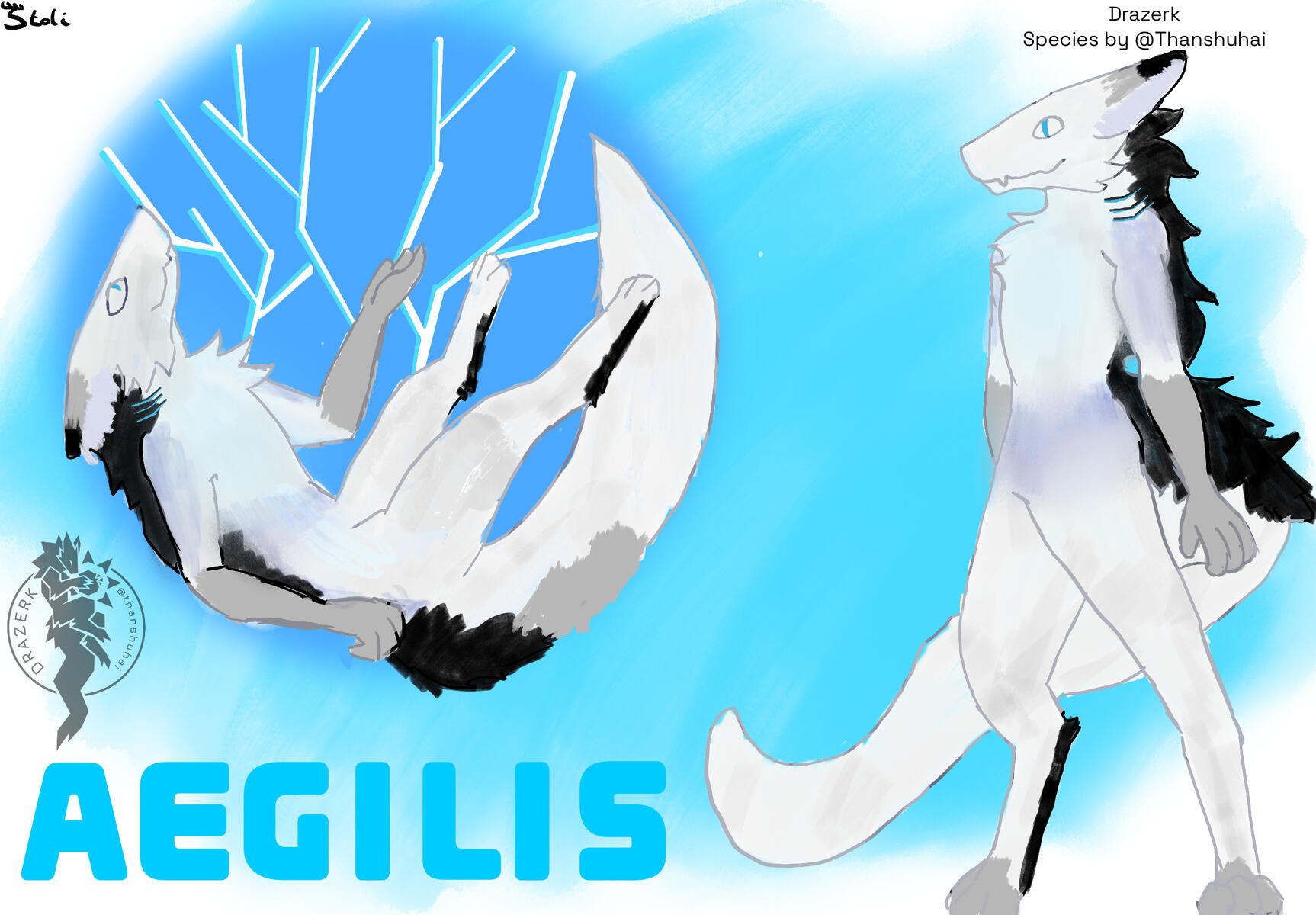 Kin Drazerk: 🌙Aegilis | Owned by 💛Kustovie | Drazerk Species by thanshuhai
