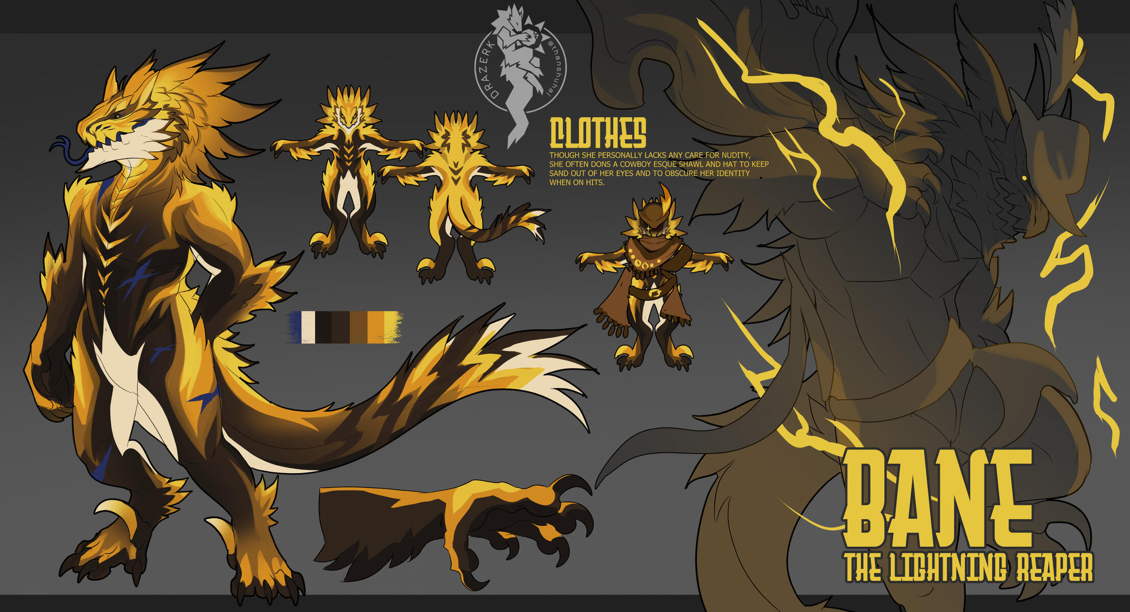 Kin Drazerk: 🌙Bane | Owned by 💛DRAKOMACHINA | Drazerk Species by thanshuhai