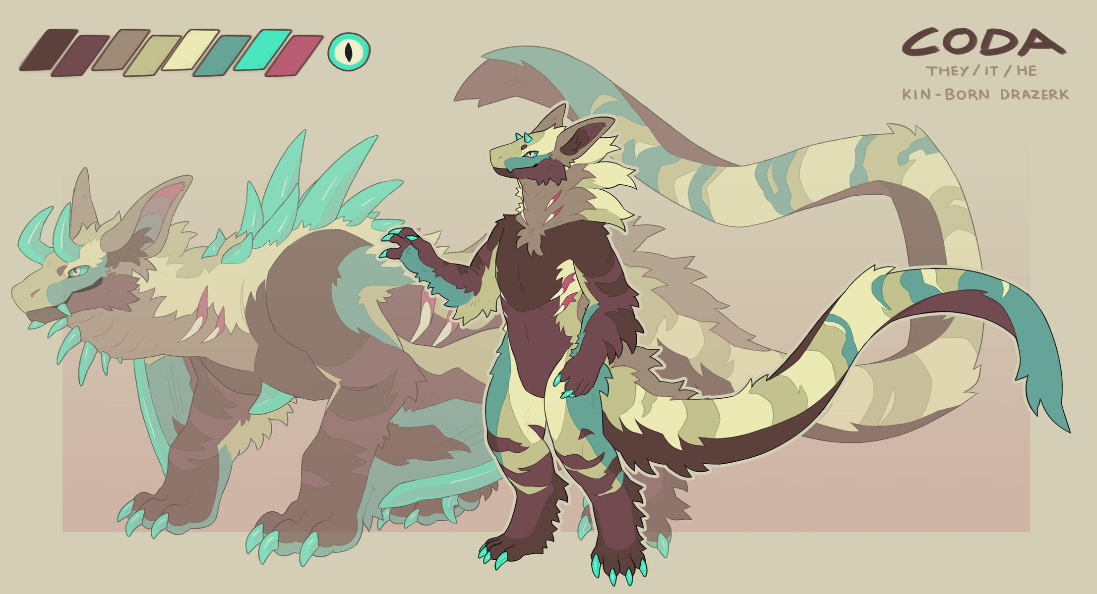 Kin Drazerk: 🌙Coda | Owned by 🗝️Sol (solstardragon) | Drazerk Species by thanshuhai