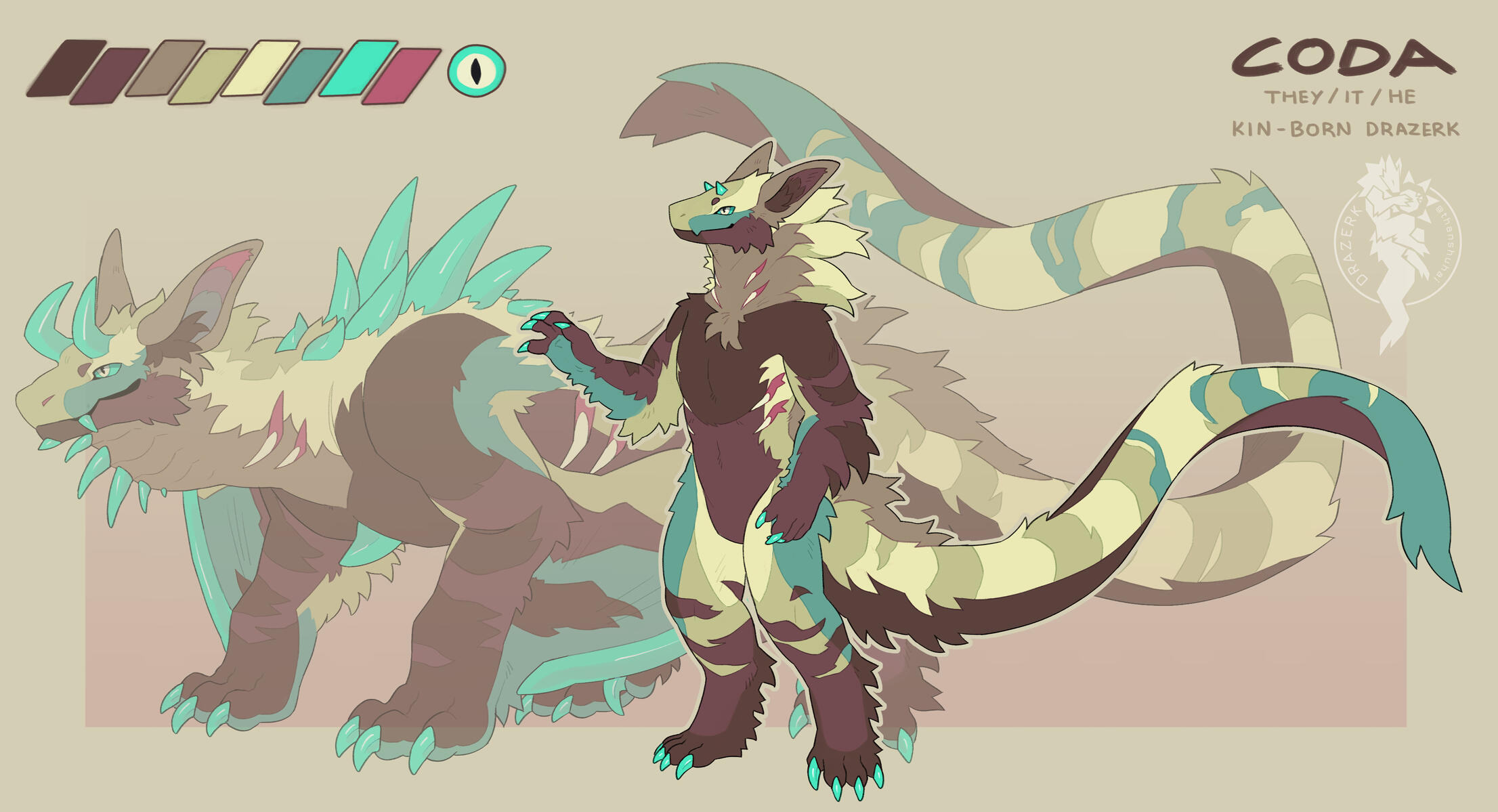 Kin Drazerk: 🌙Coda | Owned by 🗝️Sol (solstardragon) | Drazerk Species by thanshuhai