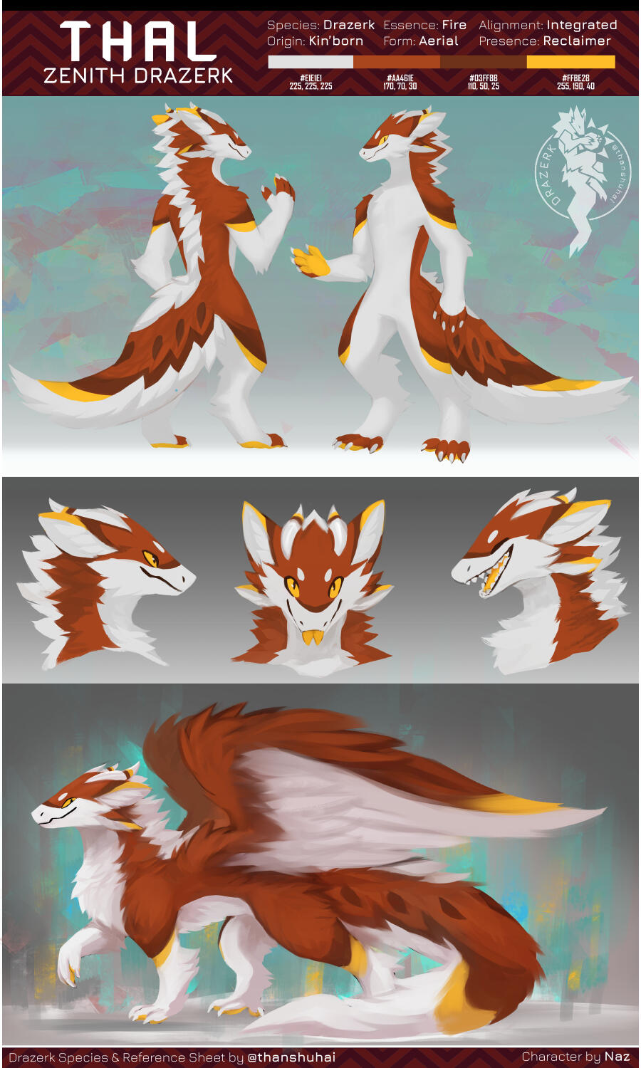 Official Zenith Drazerk: ⭐Thal | Owned by 💛Naz | Drazerk Species by thanshuhai