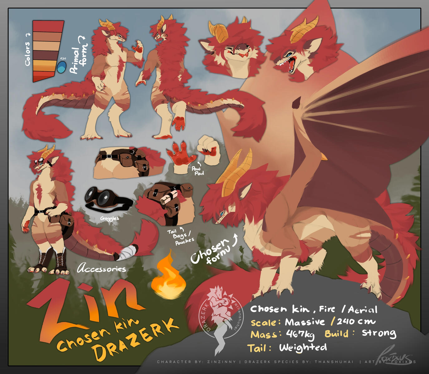 Official Vestige Drazerk: 🌕Zin | Owned by 💛Zin | Drazerk Species by thanshuhai
