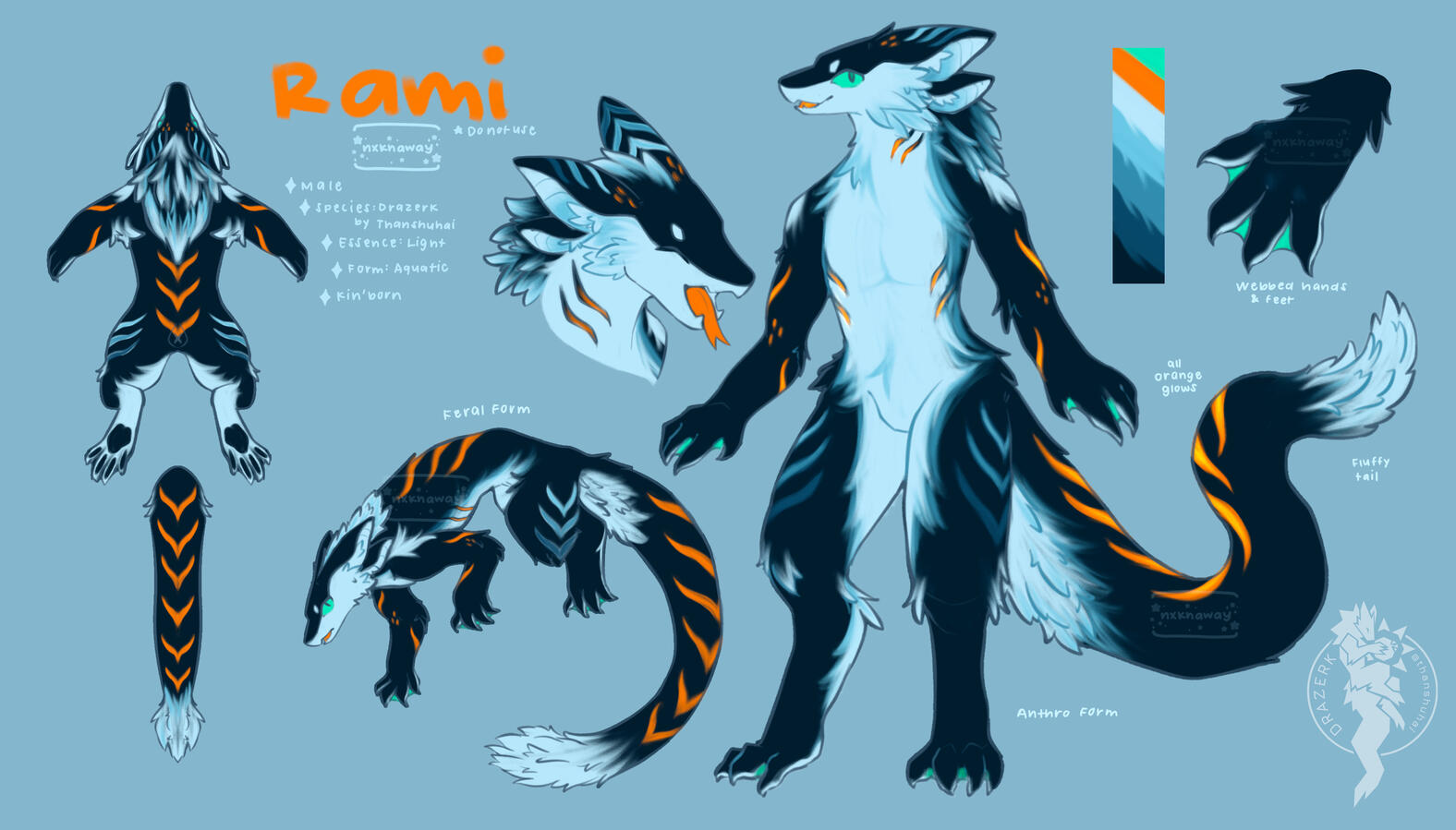 Kin Drazerk: 🌙Rami | Owned by 💛nxknaway | Drazerk Species by thanshuhai