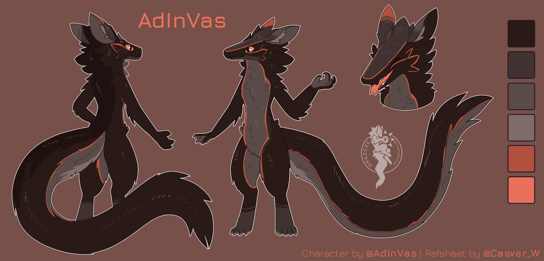 Kin Drazerk: 🌙AdInVas | Owned by 💛AdInVas | Drazerk Species by thanshuhai