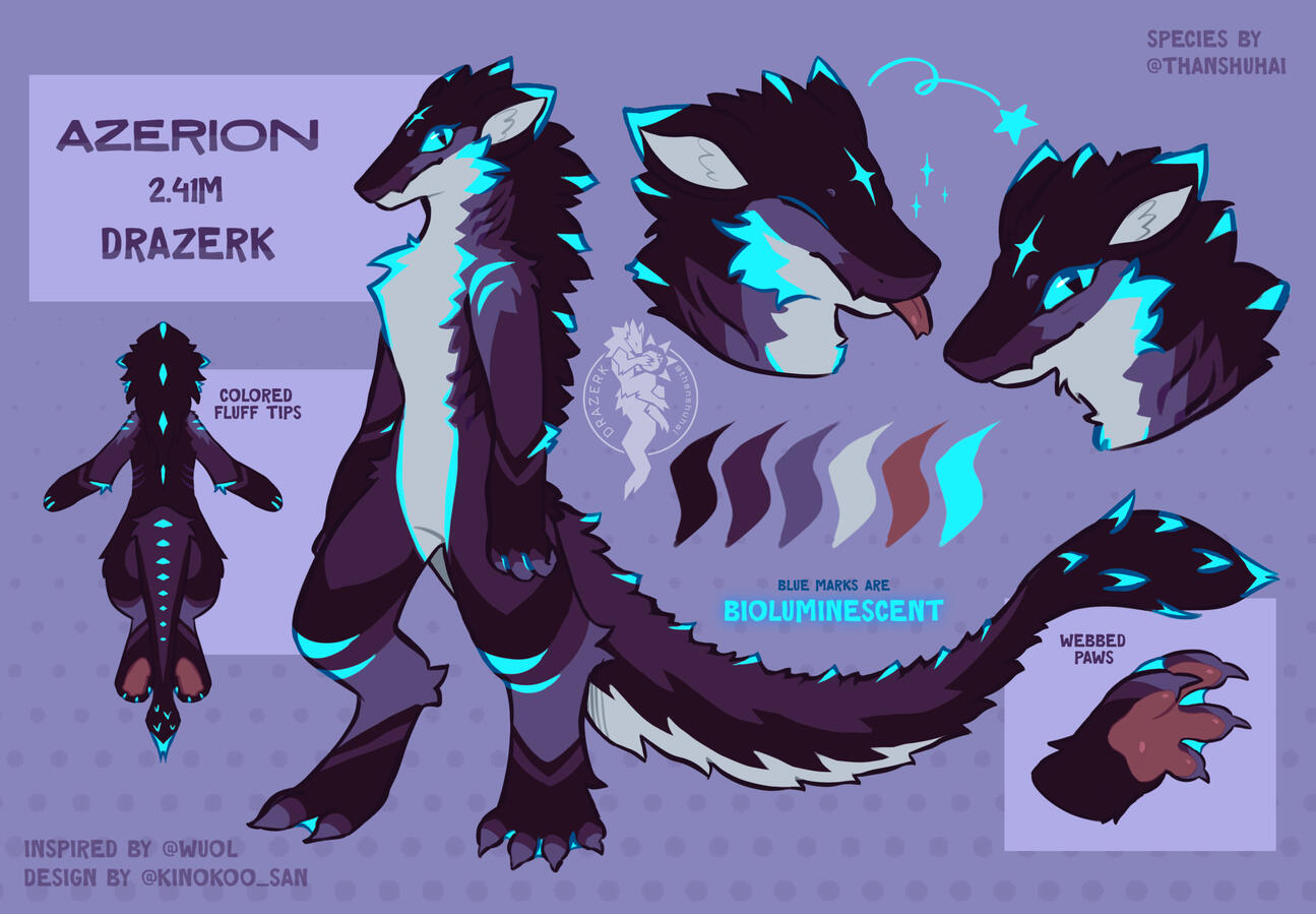 Kin Drazerk: 🌙Azerion | Owned by 💛Azerion | Drazerk Species by thanshuhai