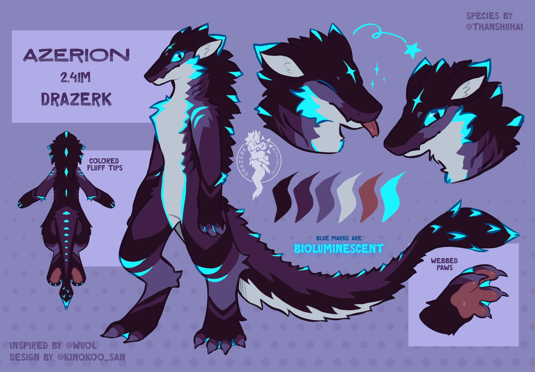 Official Vestige Drazerk: 🌕Azerion | Owned by 💛Azerion | Drazerk Species by thanshuhai