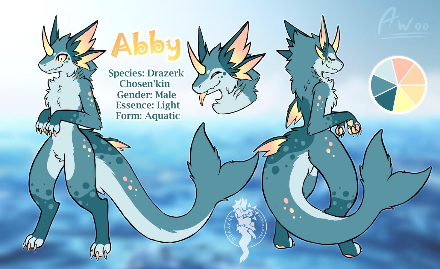 Kin Drazerk: 🌙Abby | Owned by 💛Archi | Drazerk Species by thanshuhai