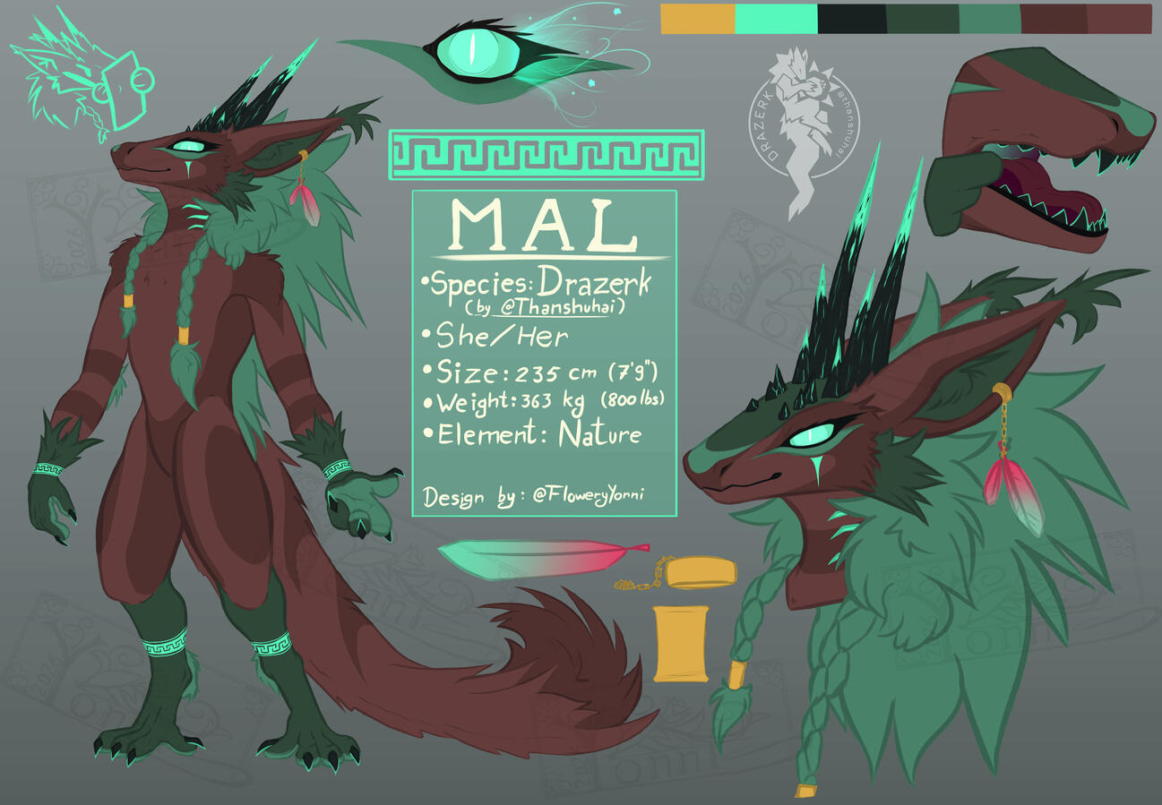 Kin Drazerk: 🌙Mal | Owned by 💛FloweryYonni | Drazerk Species by thanshuhai