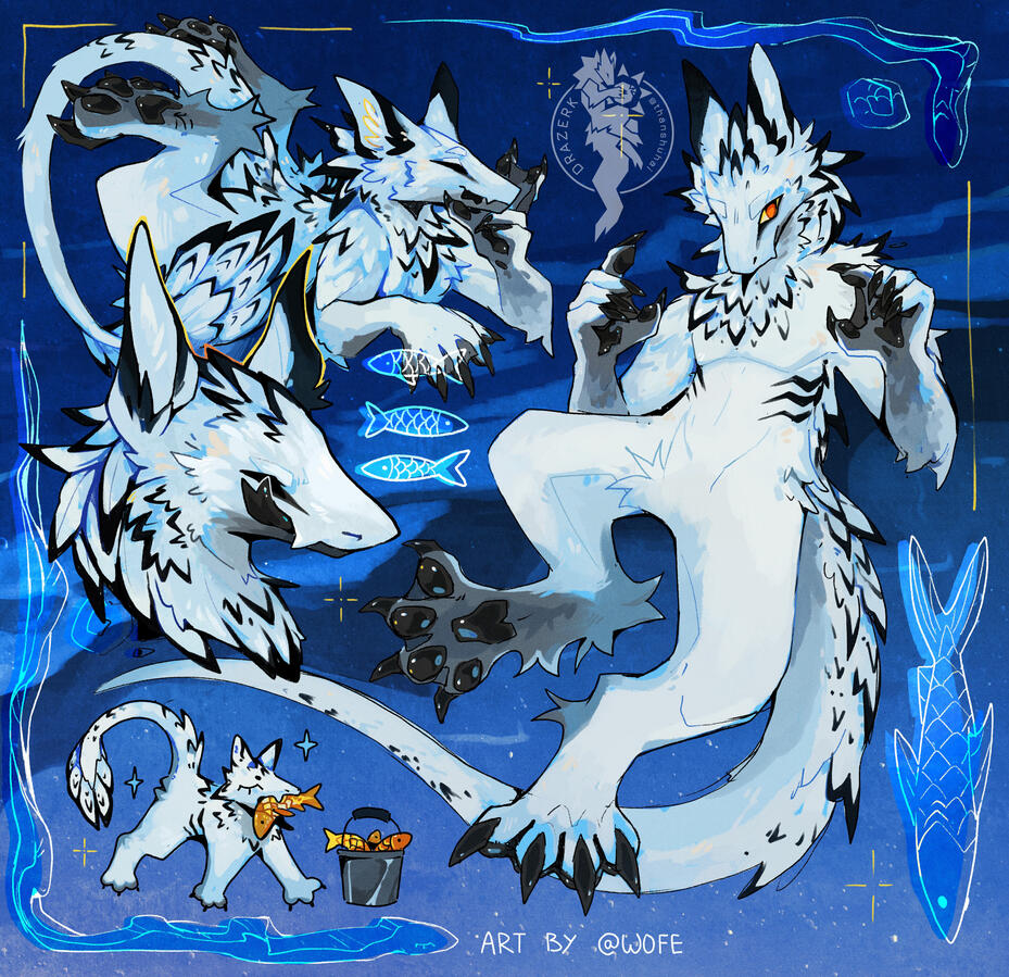 Kin Drazerk: 🌙Osong | Owned by 💛Gordon / leafstarred | Drazerk Species by thanshuhai