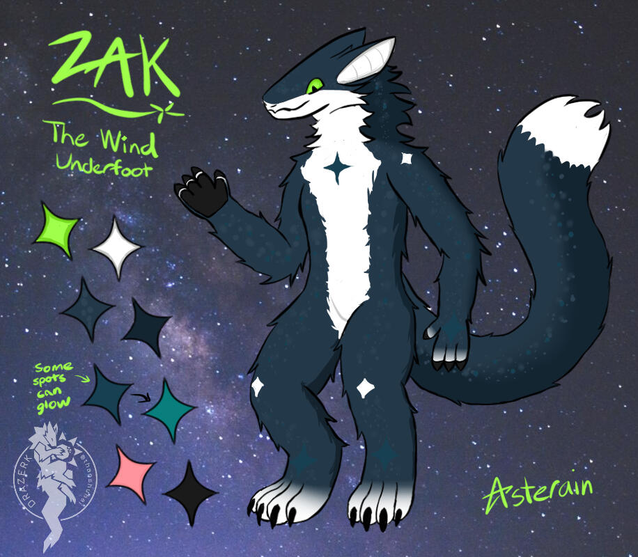 Official Vestige Drazerk: 🌕Zak | Owned by 💛asterain | Drazerk Species by thanshuhai
