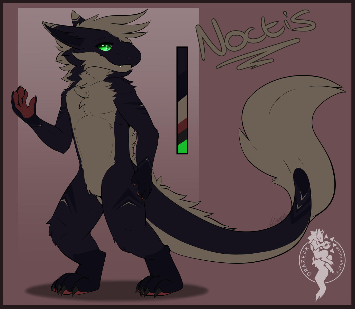 Official Vestige Drazerk: 🌕Noctis | Owned by 💛Valion | Drazerk Species by thanshuhai