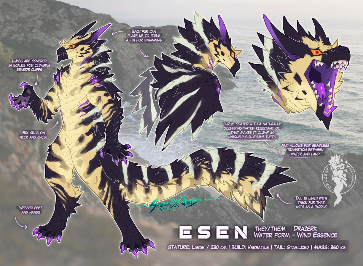 Kin Drazerk: 🌙Esen | Owned by 💛Stealth | Drazerk Species by thanshuhai