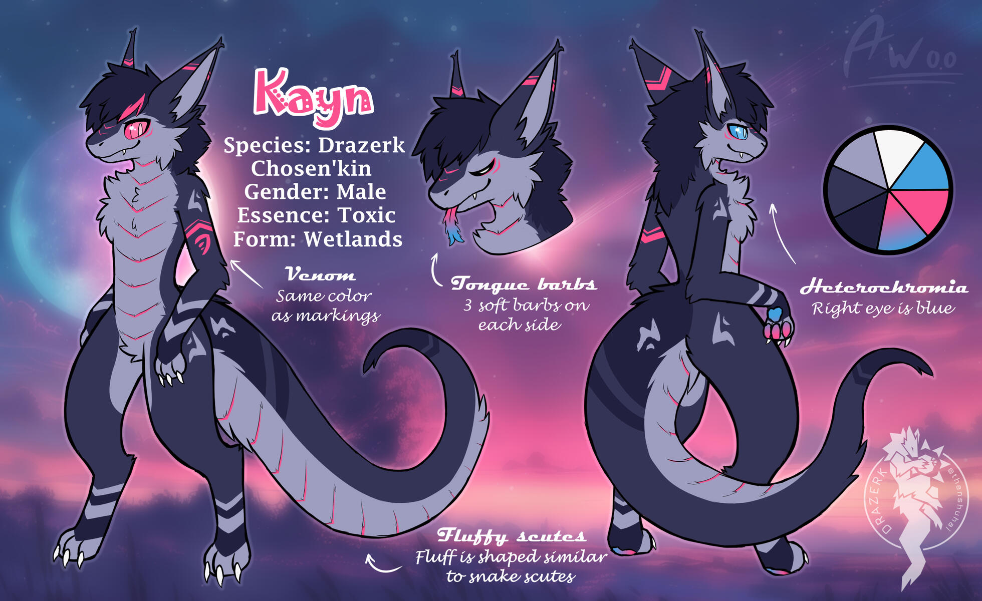 Official Vestige Drazerk: 🌕Kayn | Owned by 💛EchoPhoenix | Drazerk Species by thanshuhai