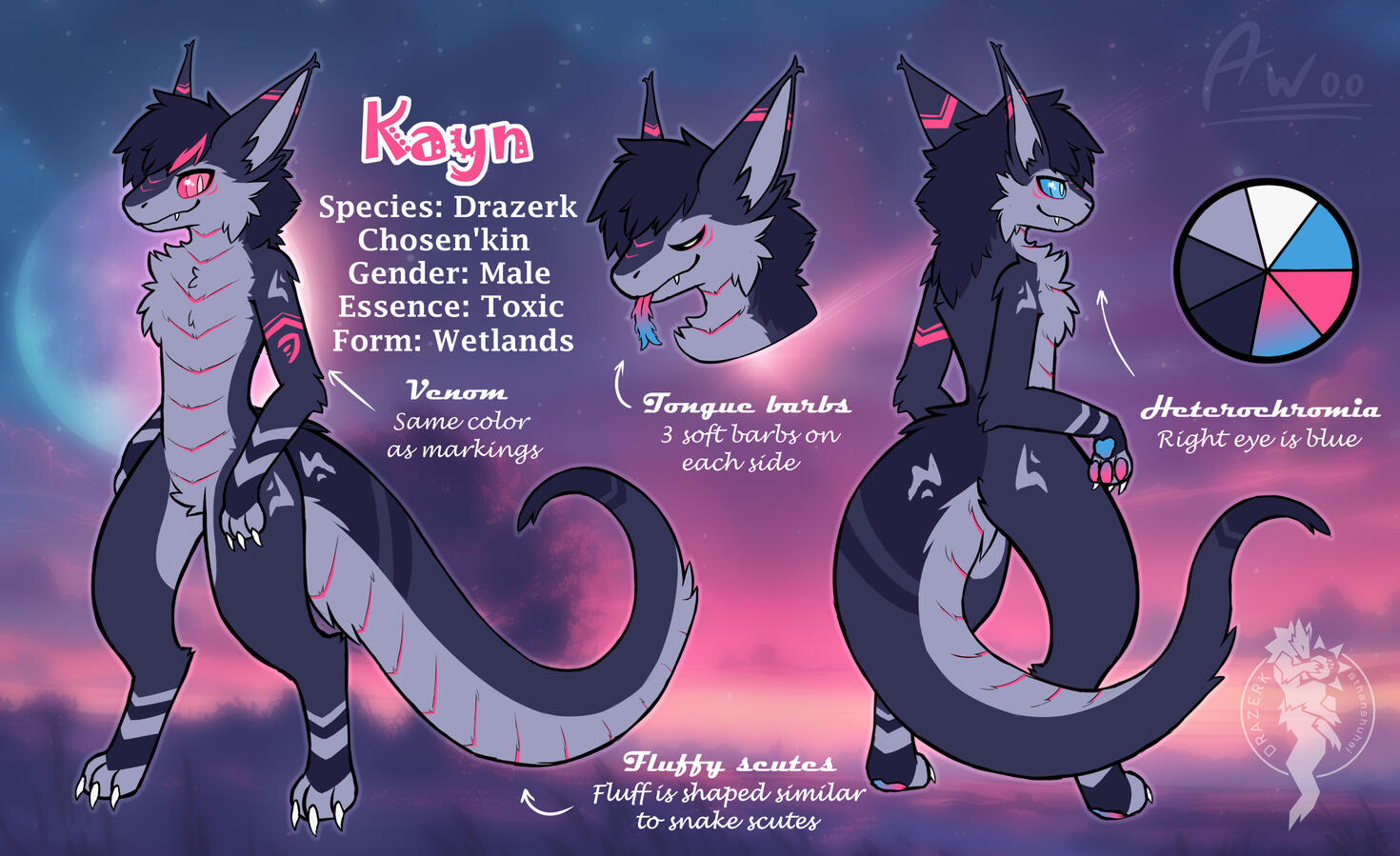 Kin Drazerk: 🌙Kayn | Owned by 💛EchoPhoenix | Drazerk Species by thanshuhai