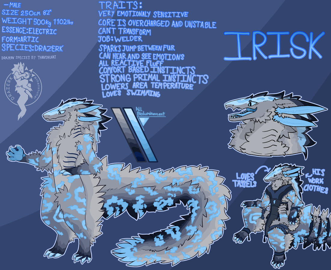 Official Vestige Drazerk: 🌑Irisk | Owned by 💛happyarcher97 | Drazerk Species by thanshuhai