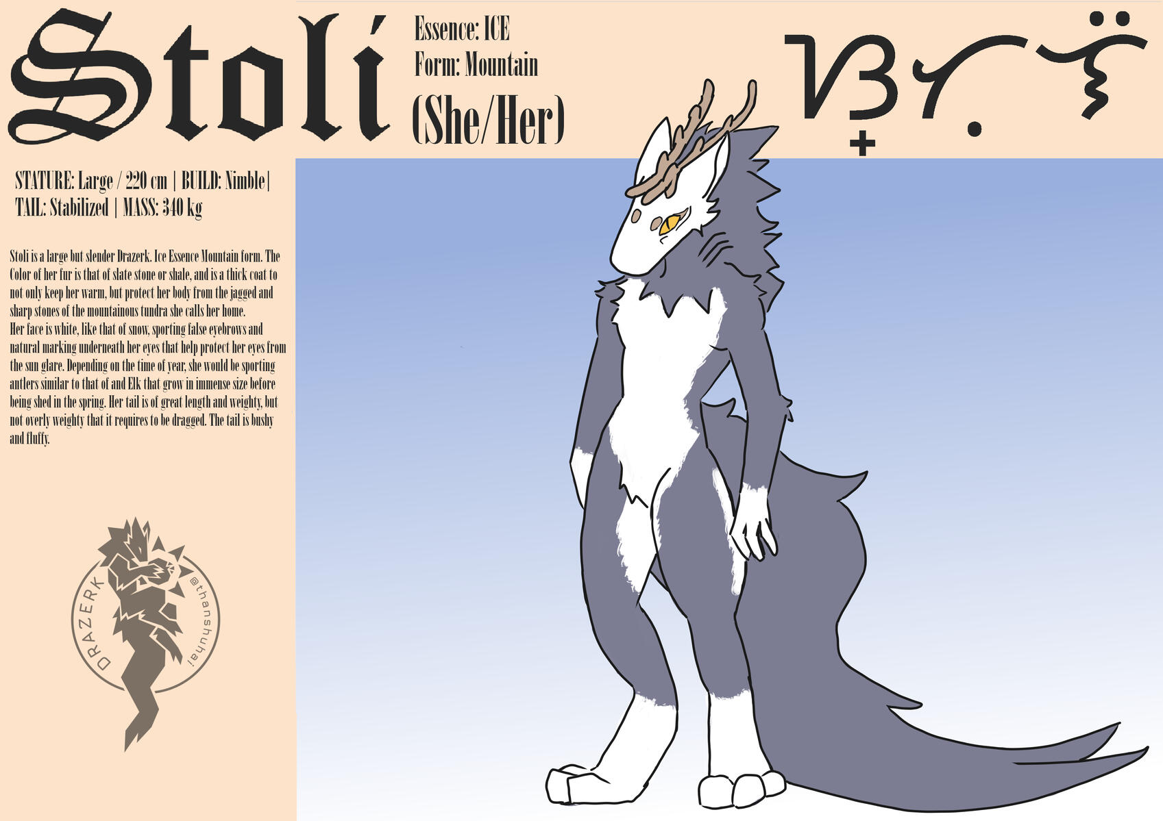 Official Vestige Drazerk: 🌕Stoli | Owned by 💛Boris | Drazerk Species by thanshuhai