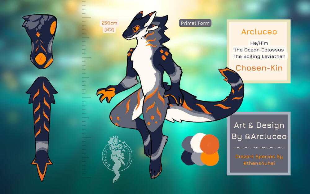 Kin Drazerk: 🌙Arcluceo | Owned by 💛Arcluceo | Drazerk Species by thanshuhai