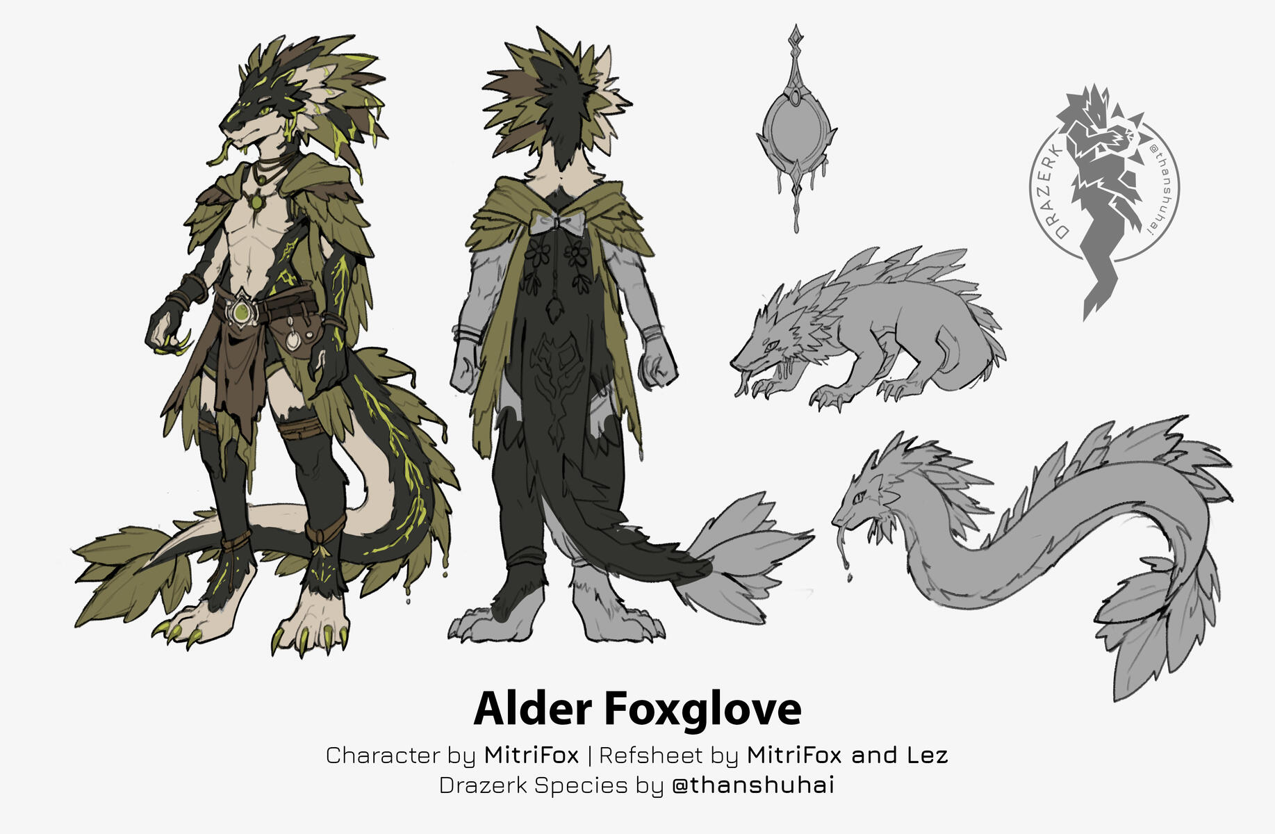 Kin Drazerk: 🌙Alder | Owned by 💛MitriFox | Drazerk Species by thanshuhai