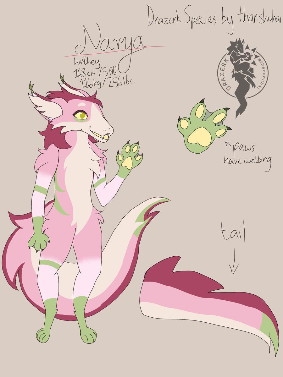 Kin Drazerk: 🌙Navya | Owned by 💛Misted Rain | Drazerk Species by thanshuhai