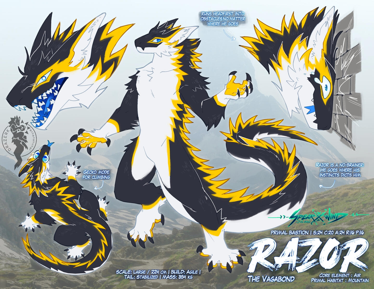 Kin Drazerk: 🌙Razor | Owned by 💛Kae | Drazerk Species by thanshuhai