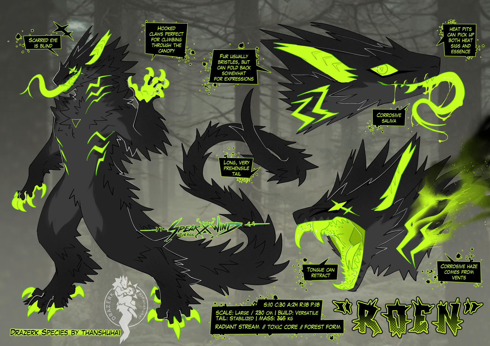 Official Luminary Drazerk: 🌟Roen | Owned by 🔔SPEARxWIND | Drazerk Species by thanshuhai